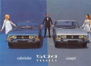 Peugeot 504 Coupe/Convertible 1970 Brochure Cover