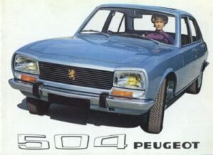 Peugeot 504 Saloon 1970 Brochure Cover