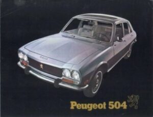 Peugeot 504 Saloon USA 1970 Brochure Cover