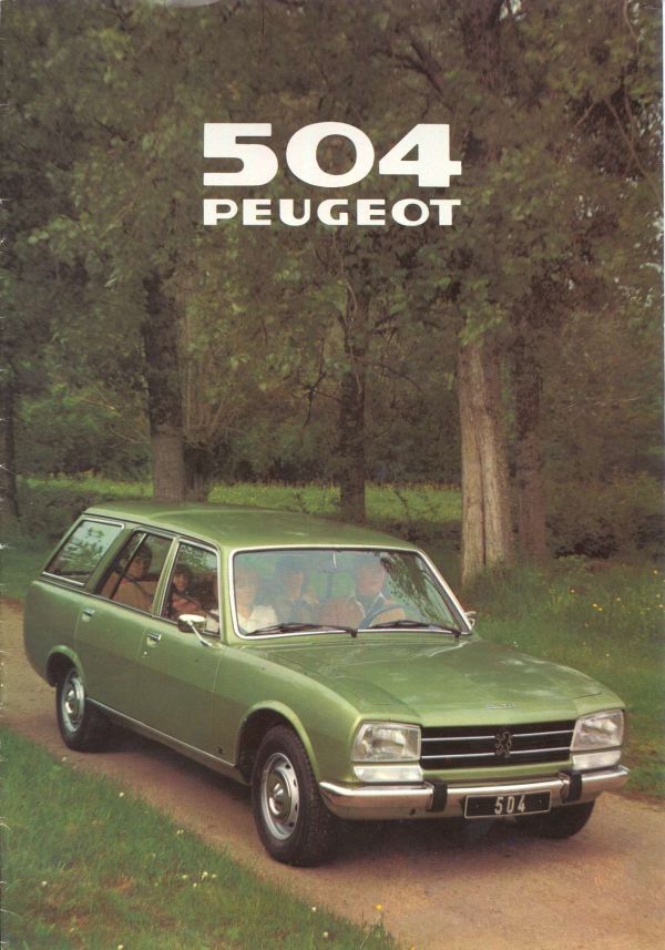 1976 Peugeot 504 Diesel Wagon Sales Brochure Sheet