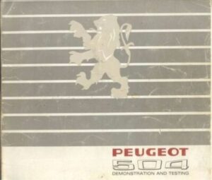 Peugeot 504 Saloon 1968 Brochure Cover