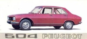 Peugeot 504 Saloon 1968 Brochure Cover