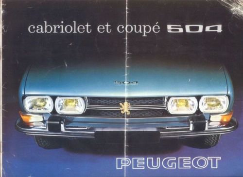 Peugeot 504 Coupe/Convertible 1969 Brochure Cover