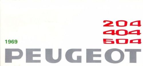 Peugeot Range 1969 Brochure Cover