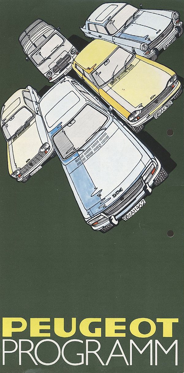 Peugeot Range 1969 (?) Brochure Cover